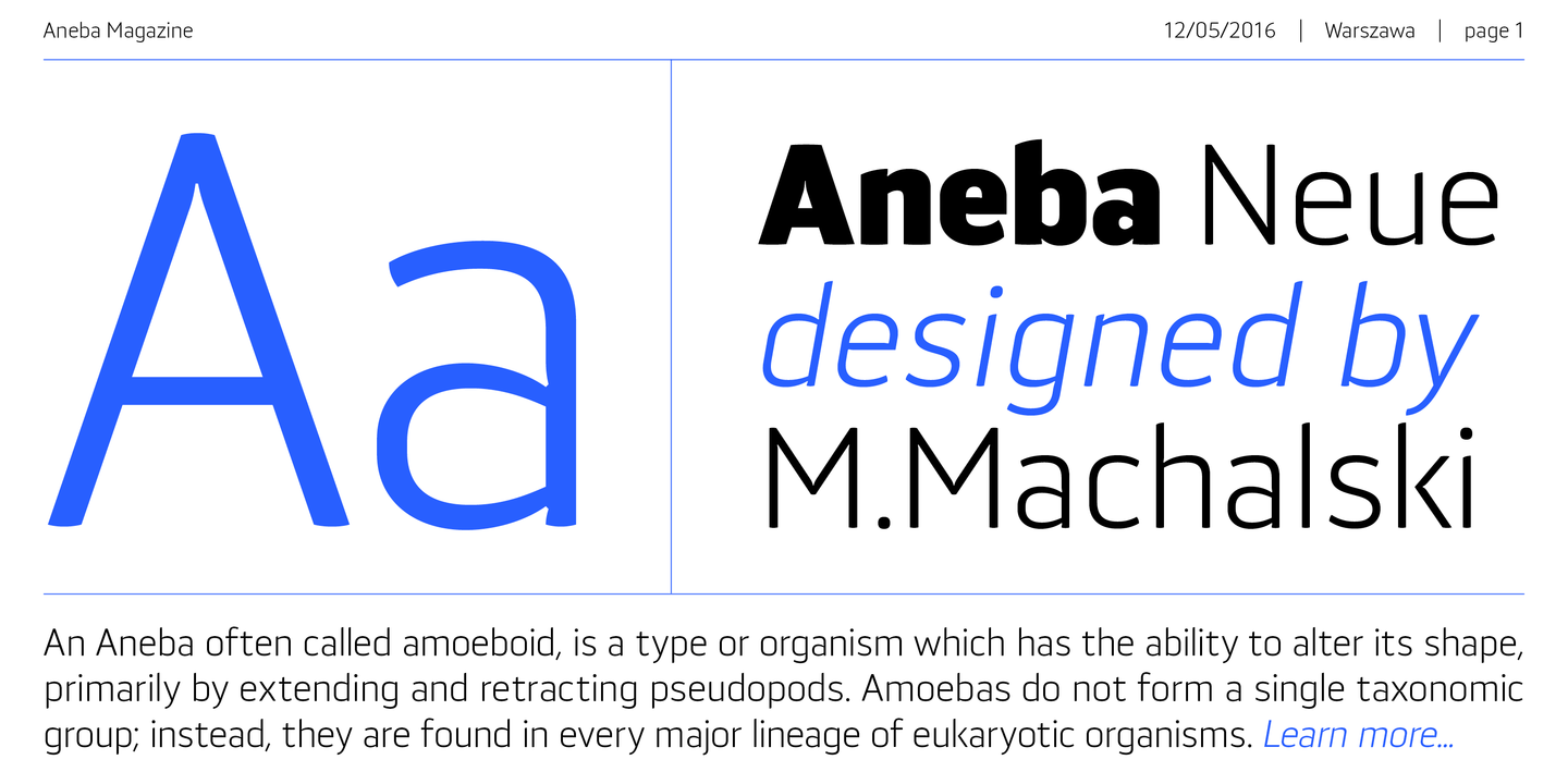 Пример шрифта Aneba Neue #1